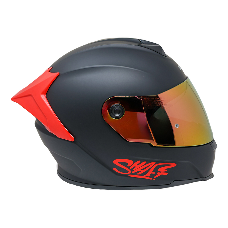 Casco Integral Shaft 502 Negro con Rojo