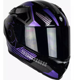 Casco Integral Kov Ares Know Negro con Morado