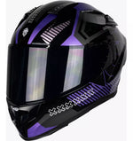 Casco Integral Kov Ares Know Negro con Morado