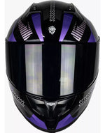 Casco Integral Kov Ares Know Negro con Morado