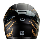 Casco Integral Hax Onix Fire Negro Oro